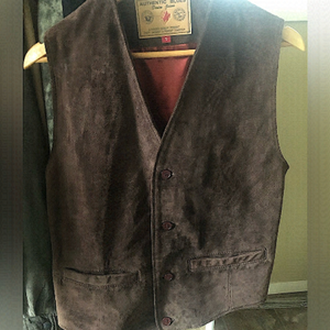 AUTHENTIC BLUES suede leather vest